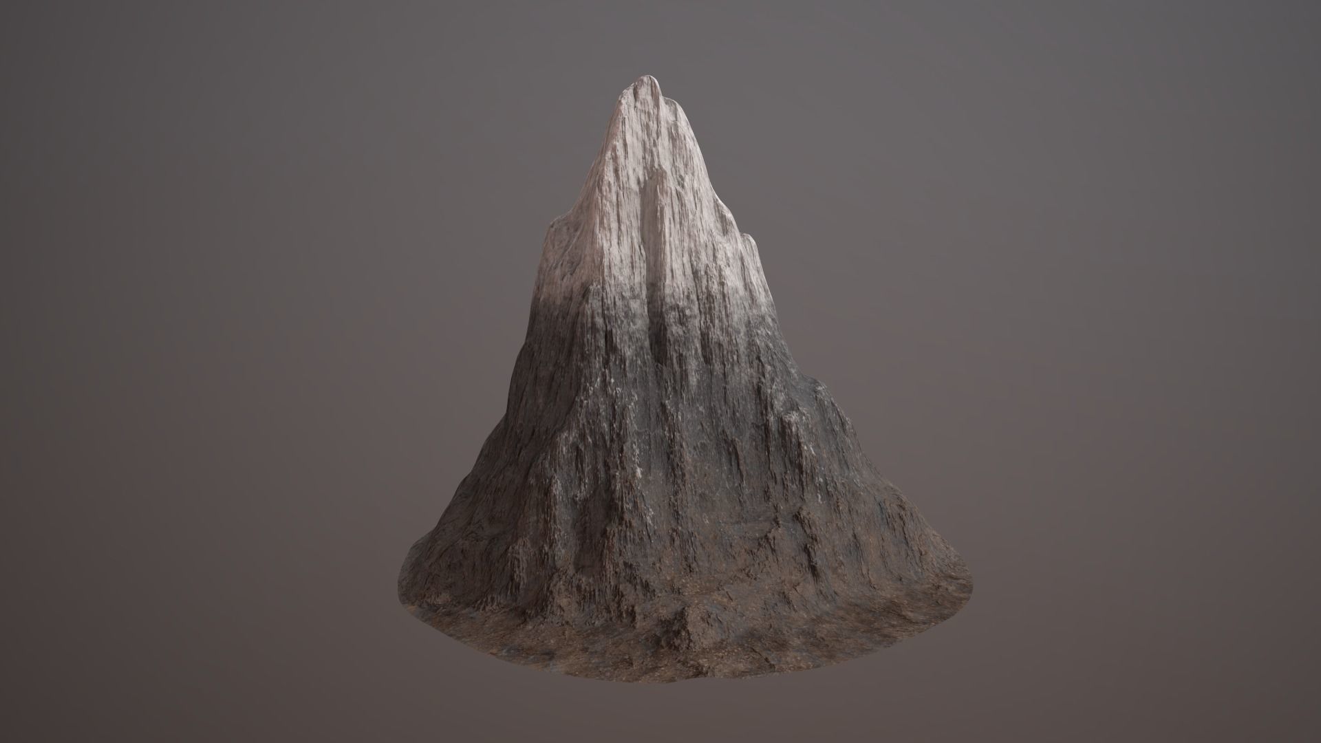 Mountain PBR GameReady Low-poly 3D model_3
