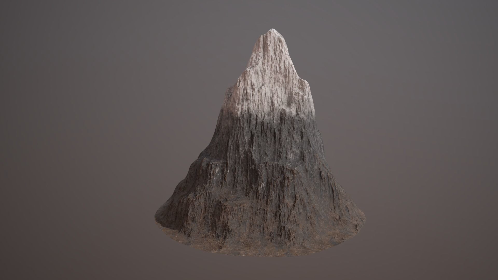 Mountain PBR GameReady Low-poly 3D model_7