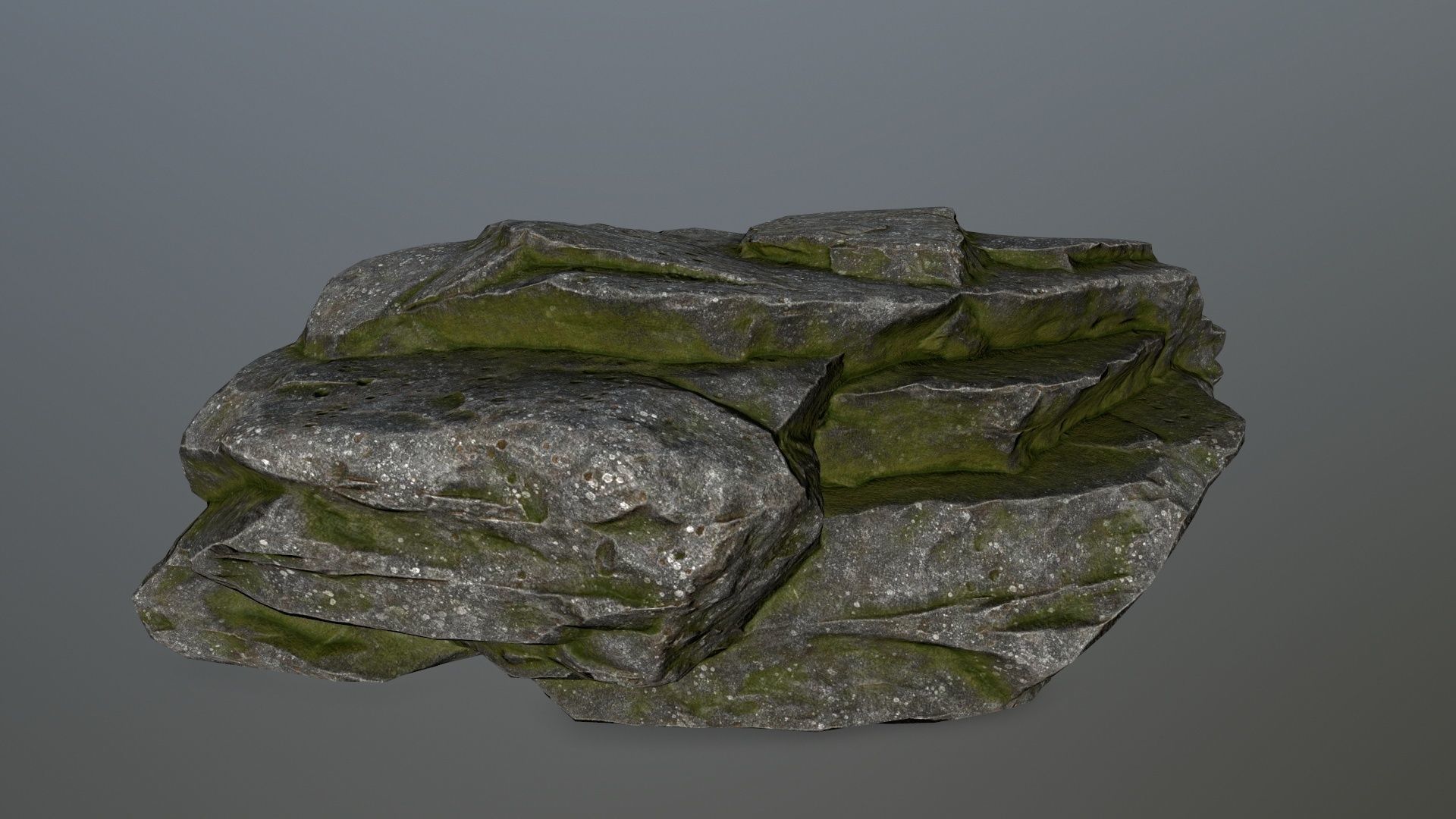 rock set Low-poly 3D model_12