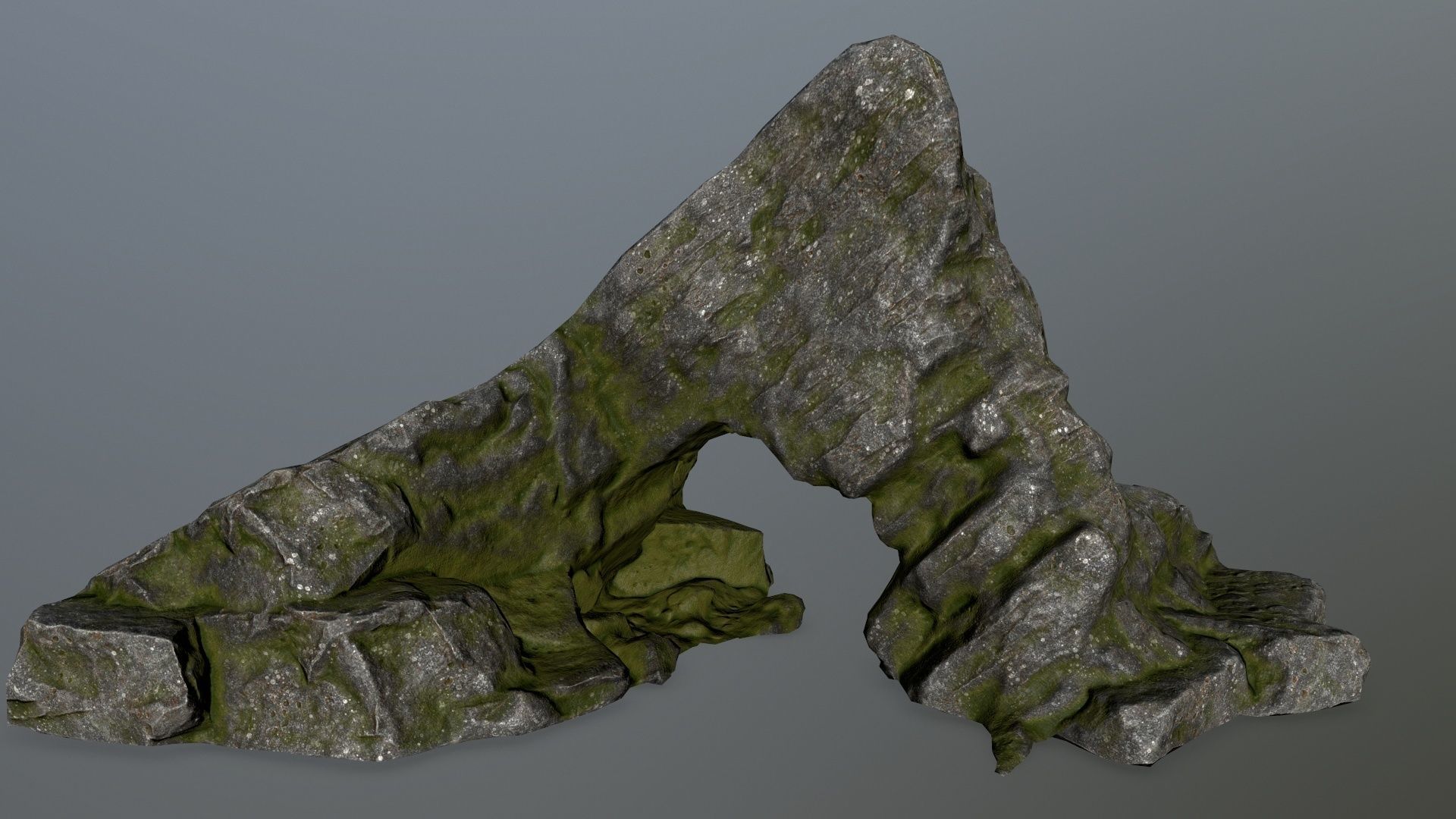 rock set Low-poly 3D model_1