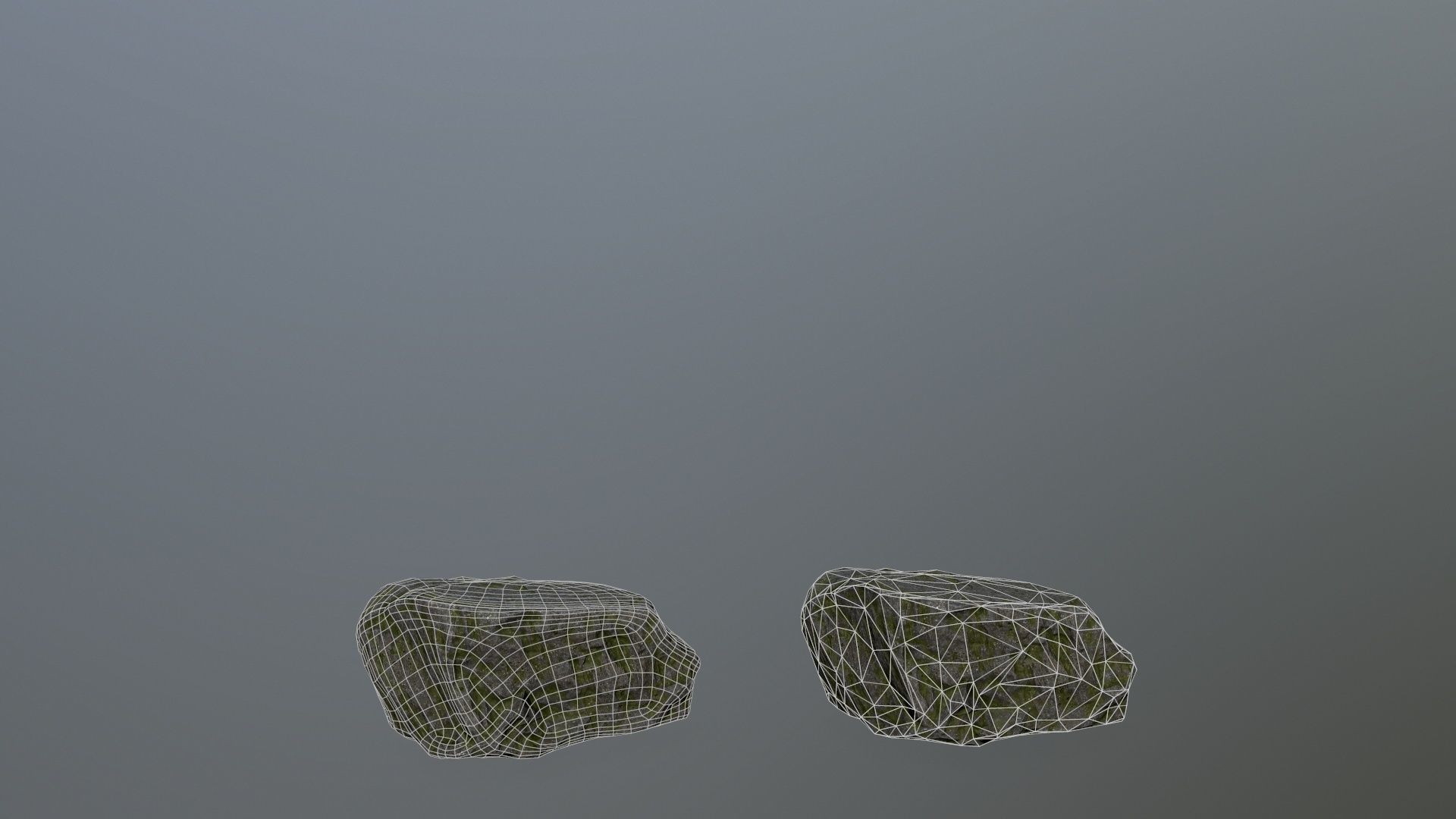 rock set Low-poly 3D model_10