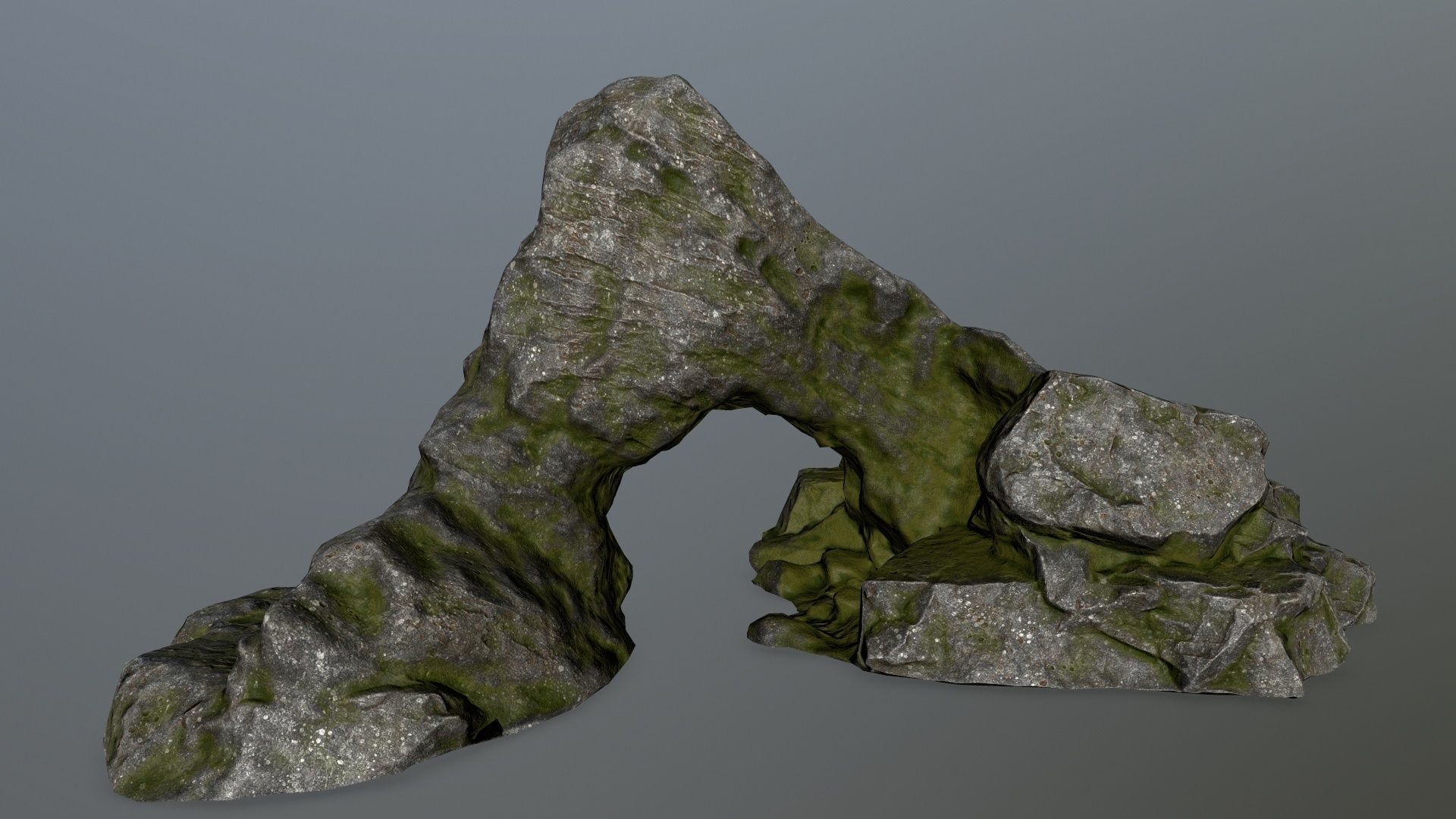 rock set Low-poly 3D model_4