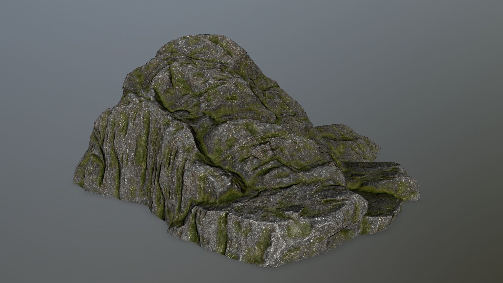 rock set Low-poly 3D model_6