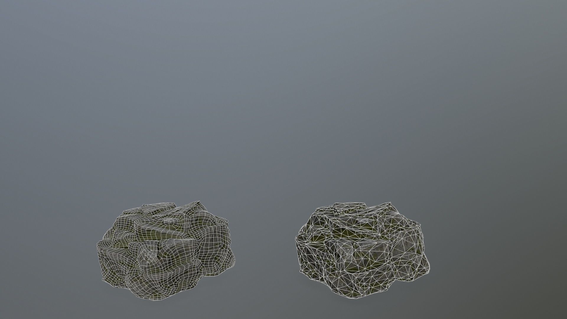 rock set Low-poly 3D model_9