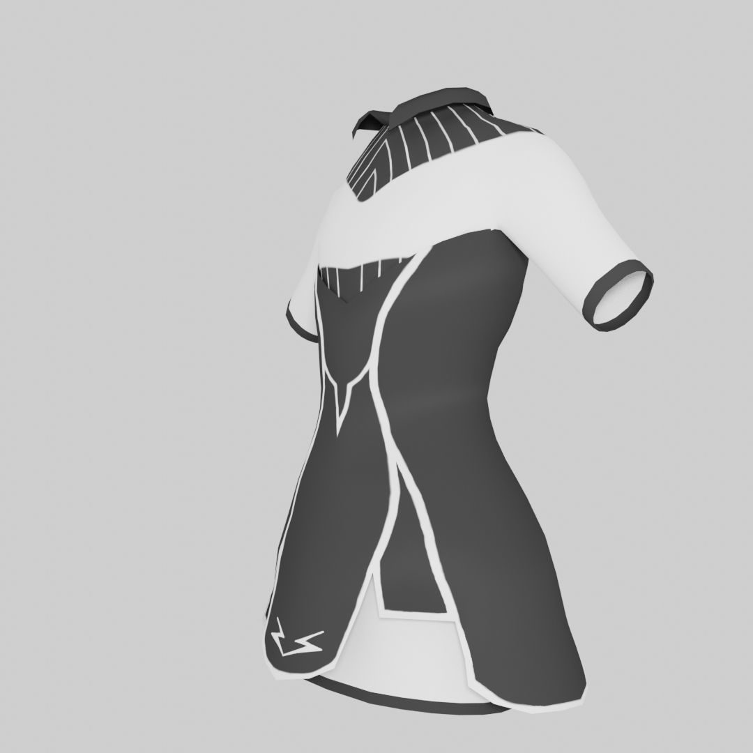 School Girl Dress Low-poly 3D model_32