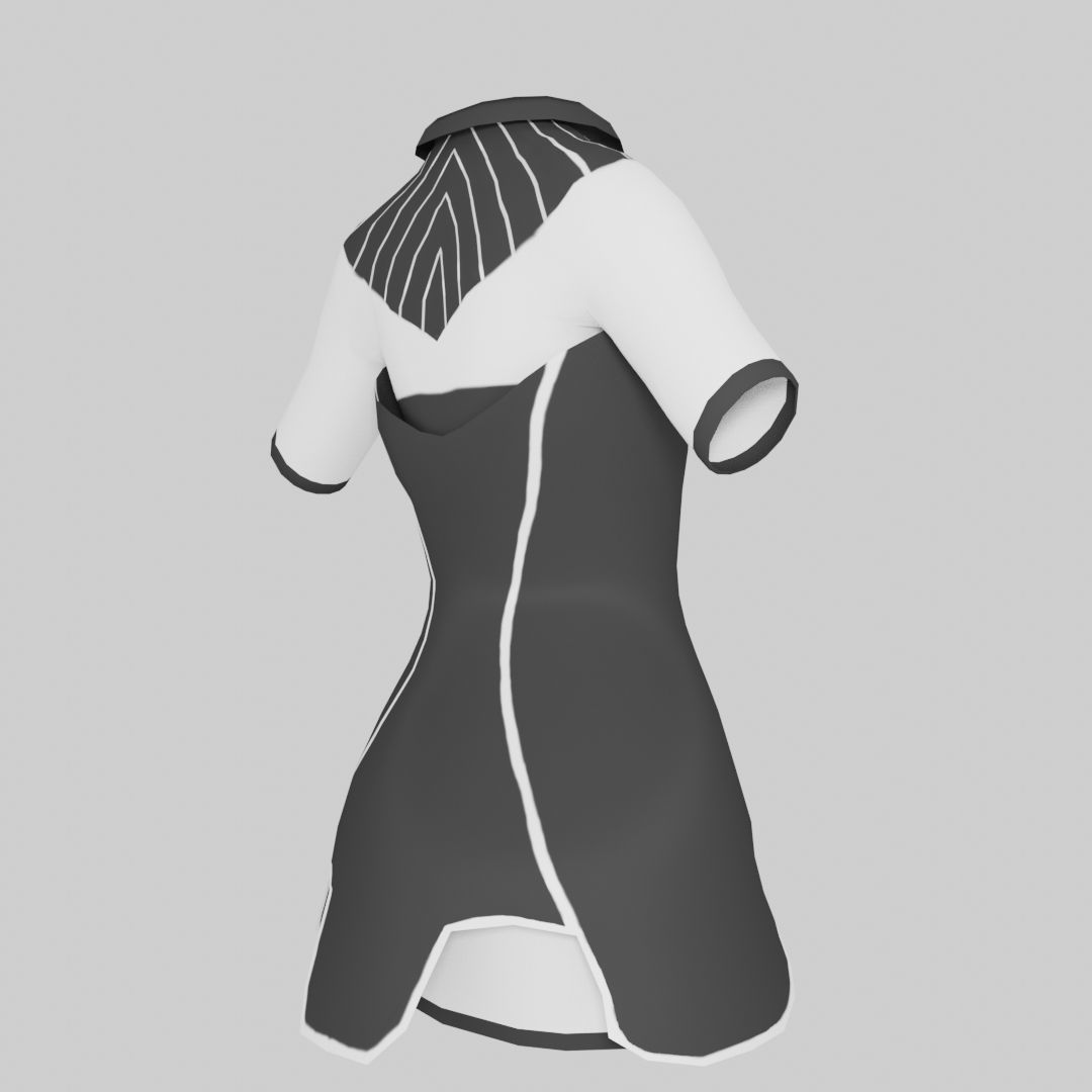 School Girl Dress Low-poly 3D model_14