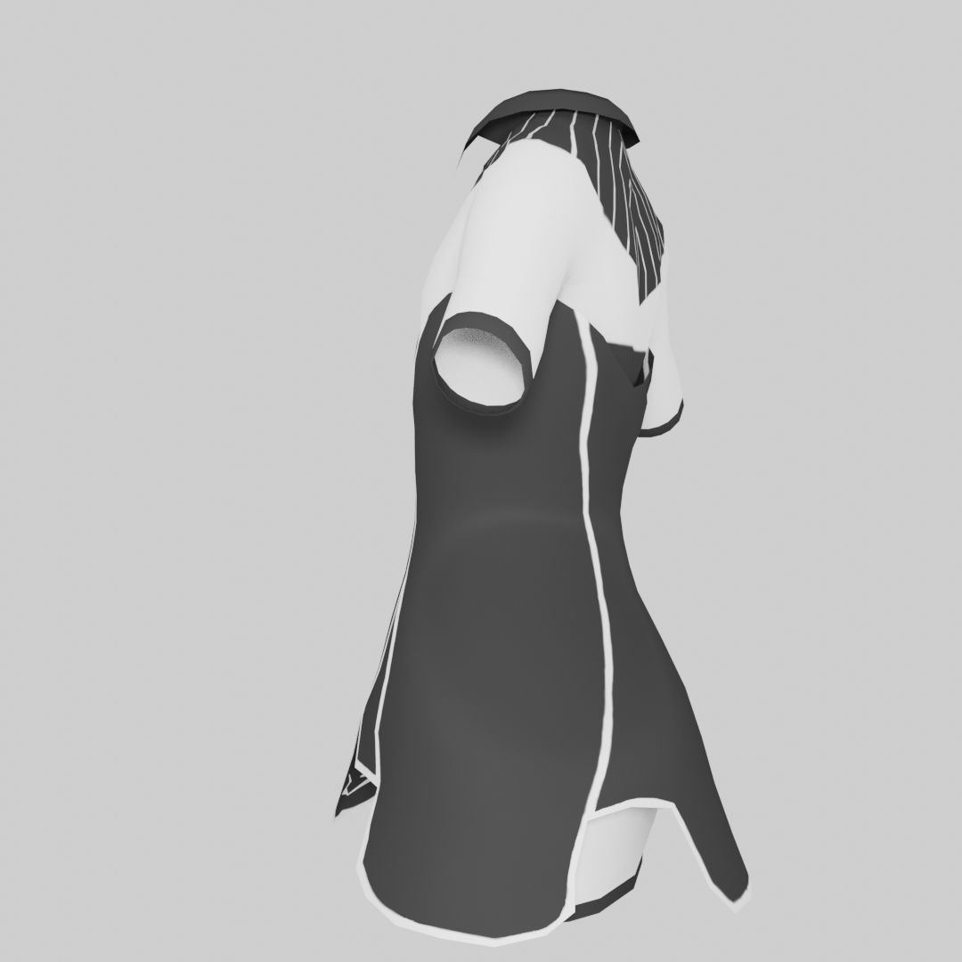 School Girl Dress Low-poly 3D model_26