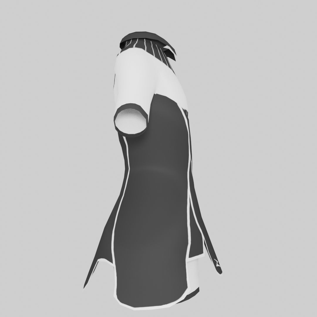 School Girl Dress Low-poly 3D model_10