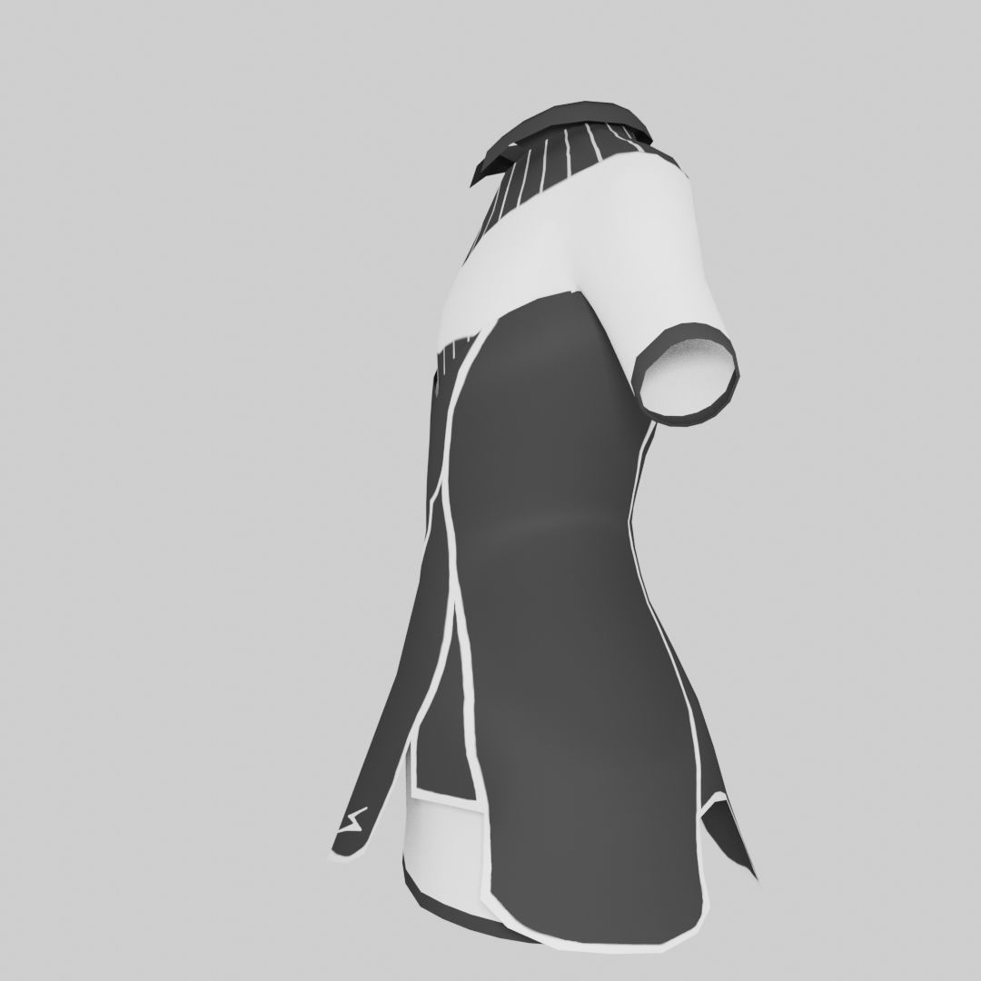 School Girl Dress Low-poly 3D model_29