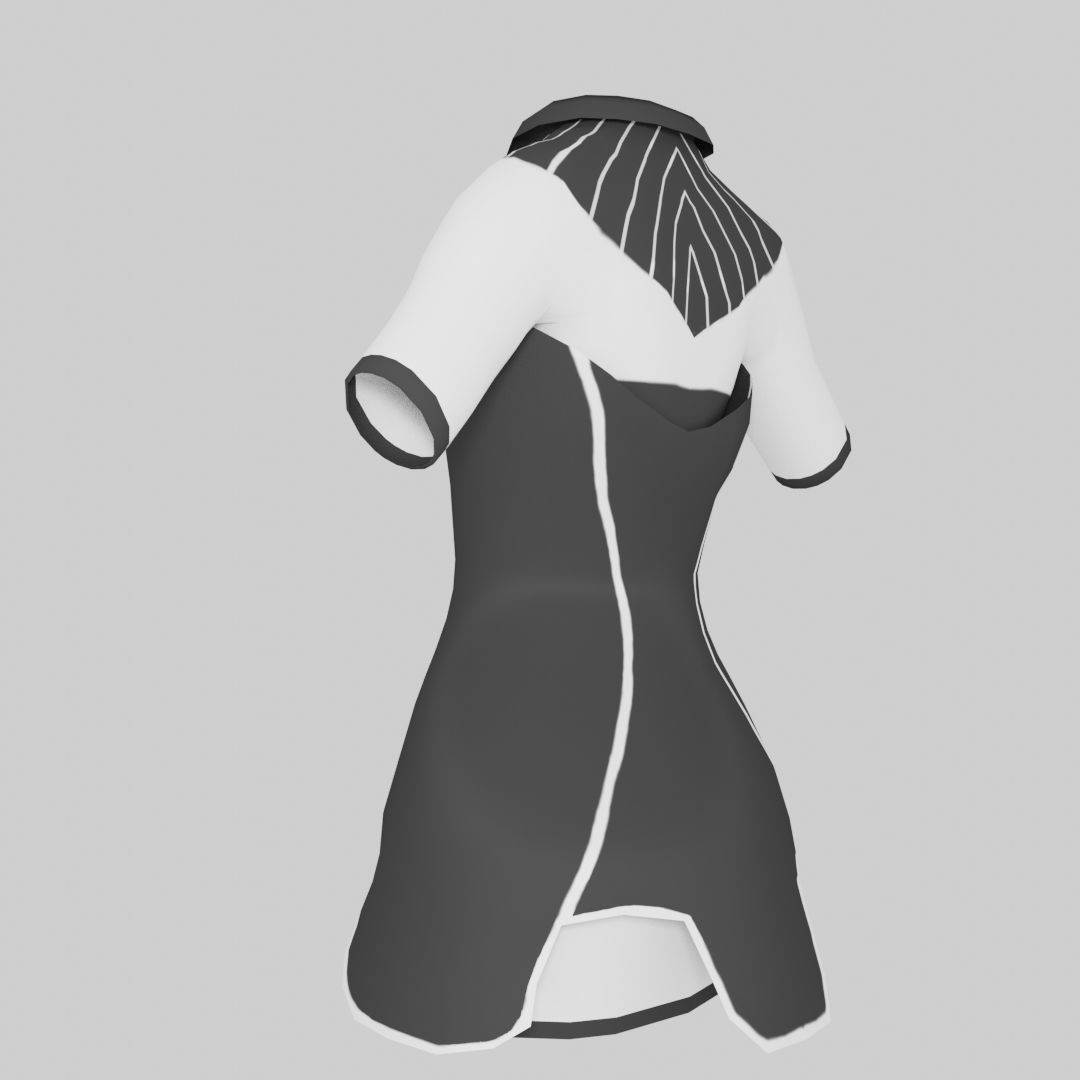 School Girl Dress Low-poly 3D model_24