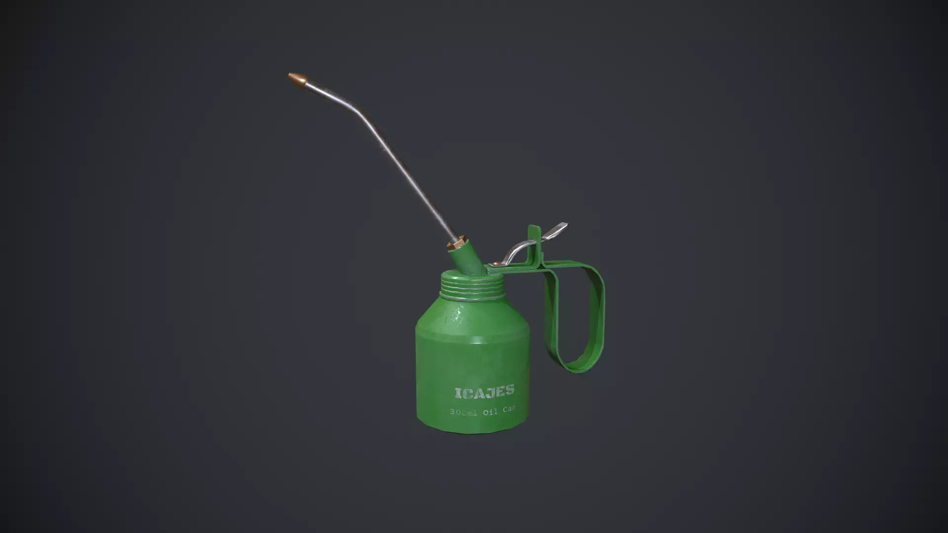 Oil Can - Metal Can - Green Oil Can Low-poly 3D model_0