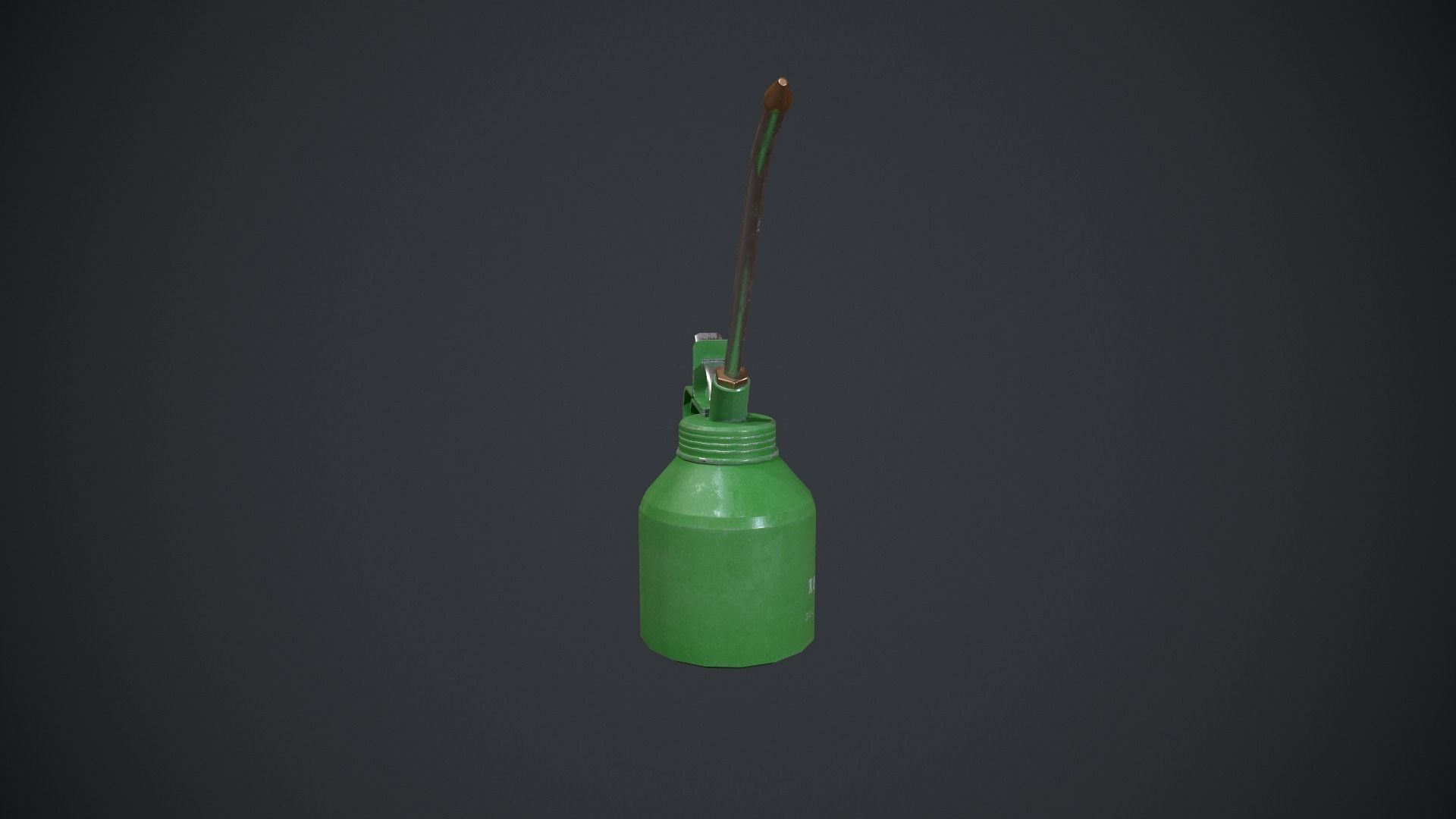 Oil Can - Metal Can - Green Oil Can Low-poly 3D model_4