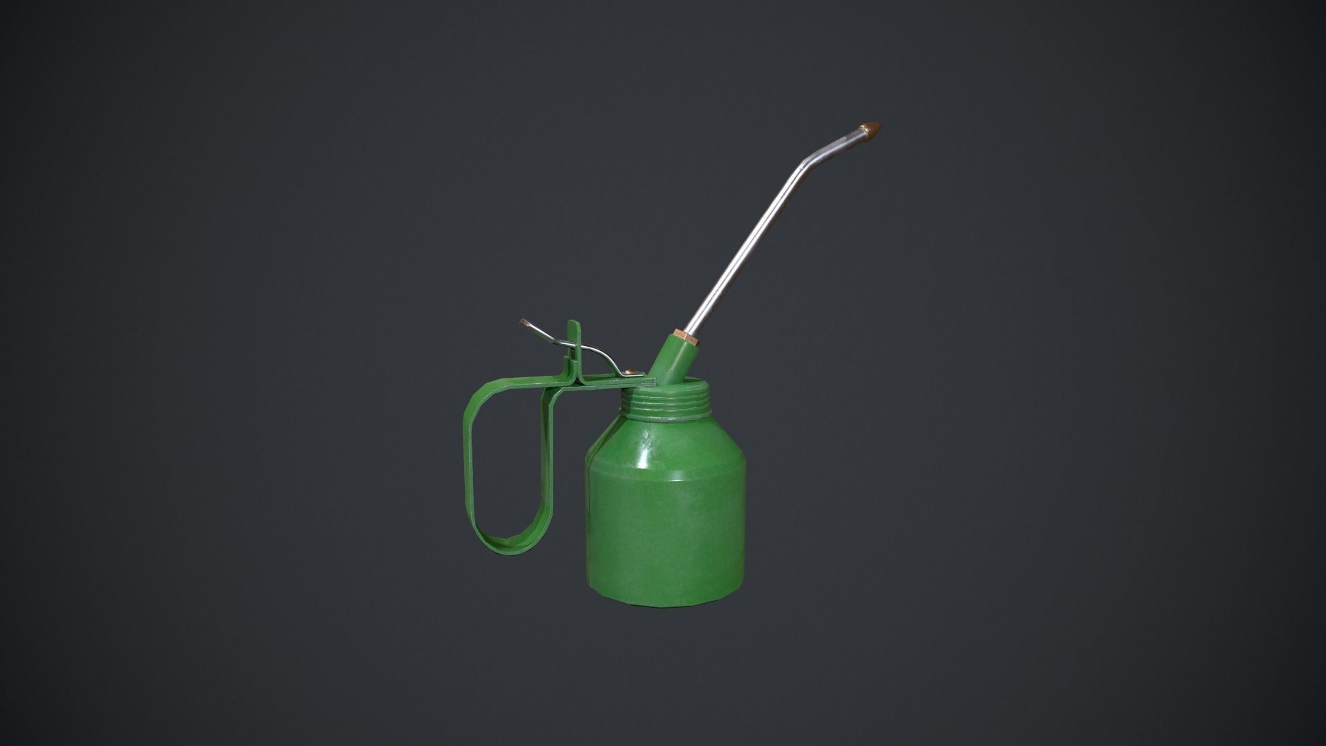 Oil Can - Metal Can - Green Oil Can Low-poly 3D model_3