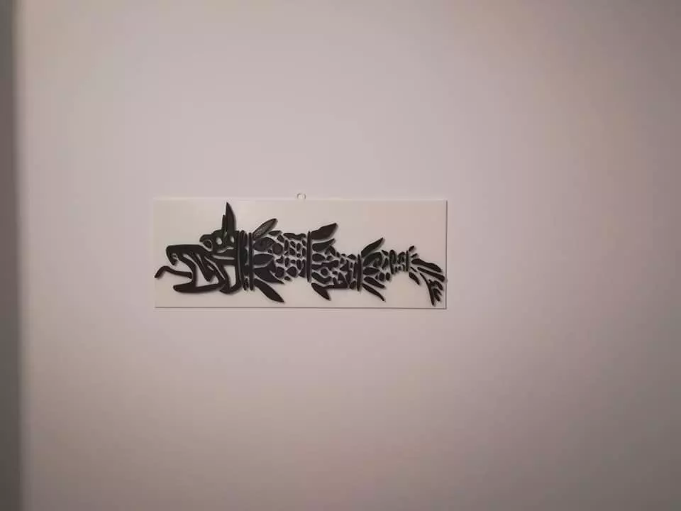 Dacic Wolf wall decoration 3D print model
