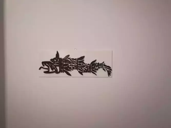 Dacic Wolf wall decoration 3D print model