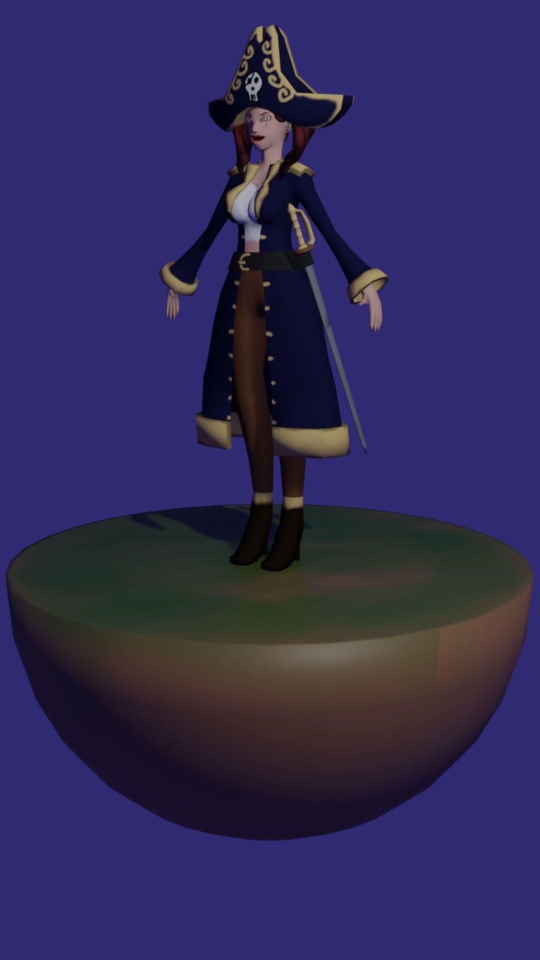 Pirate Character low-poly 3D model_3