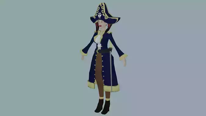 Pirate Character low-poly