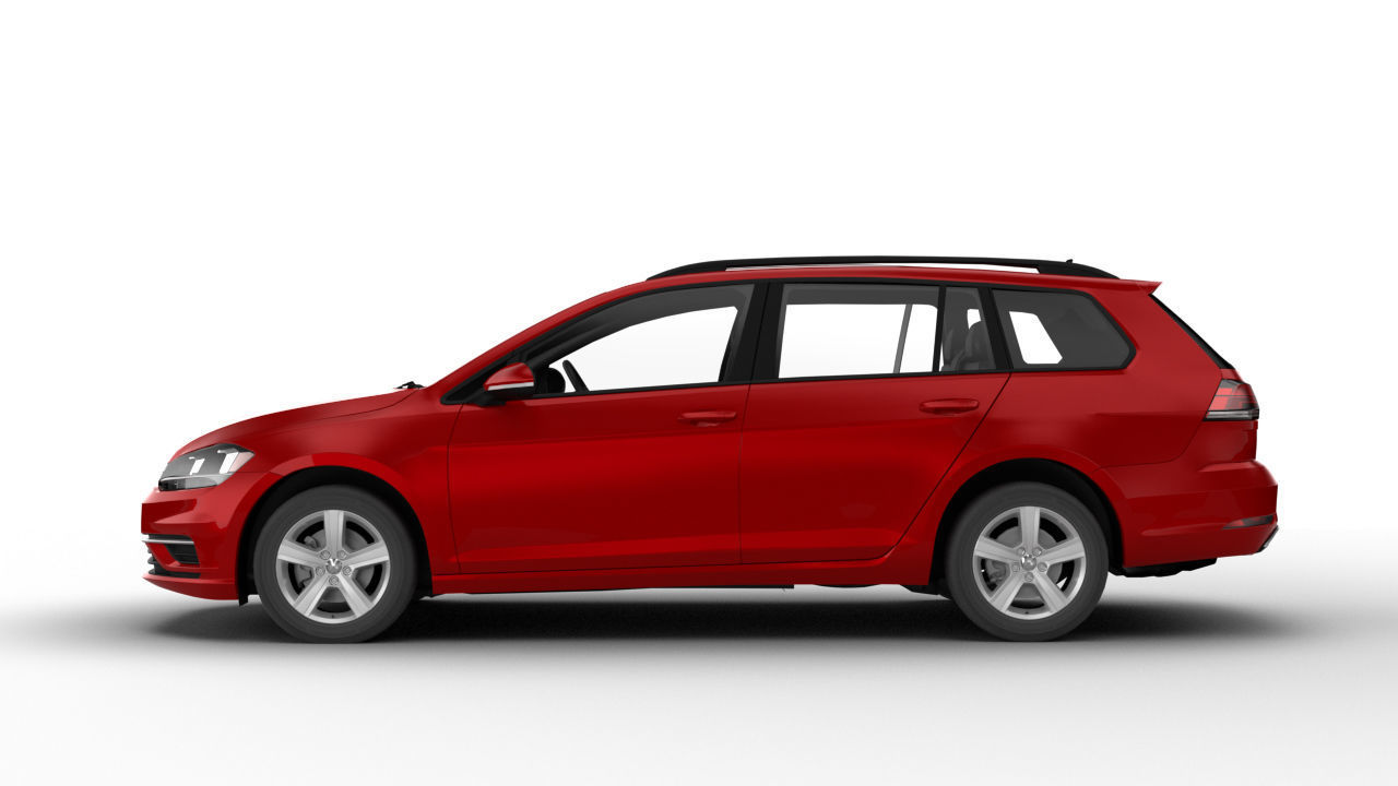 2018 volkswagen golf sportwagen Low-poly 3D model_2