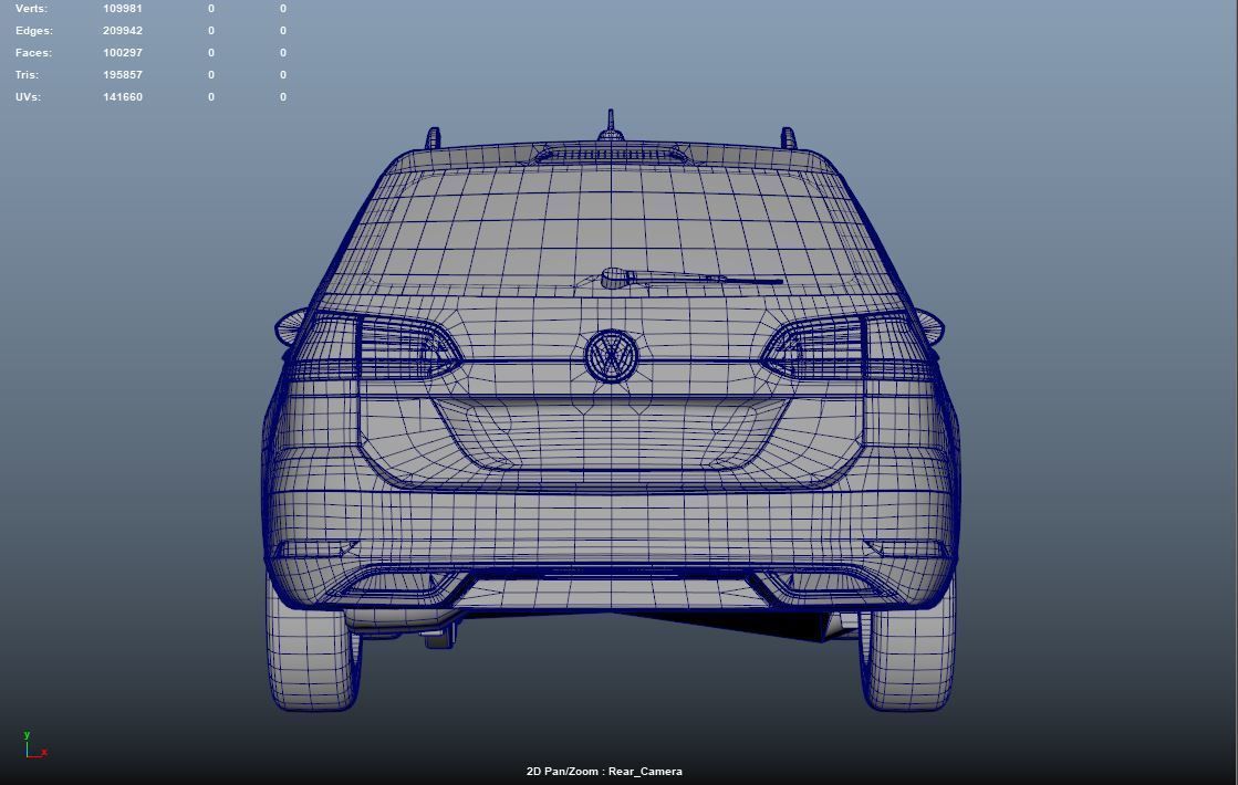 2018 volkswagen golf sportwagen Low-poly 3D model_6