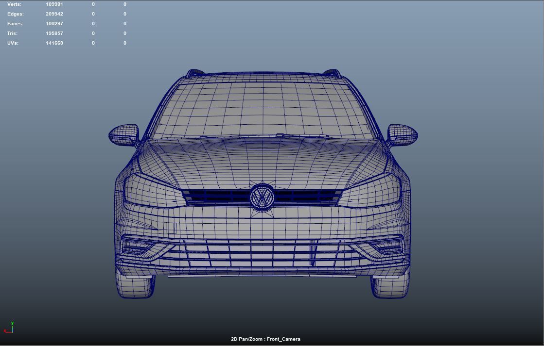 2018 volkswagen golf sportwagen Low-poly 3D model_9
