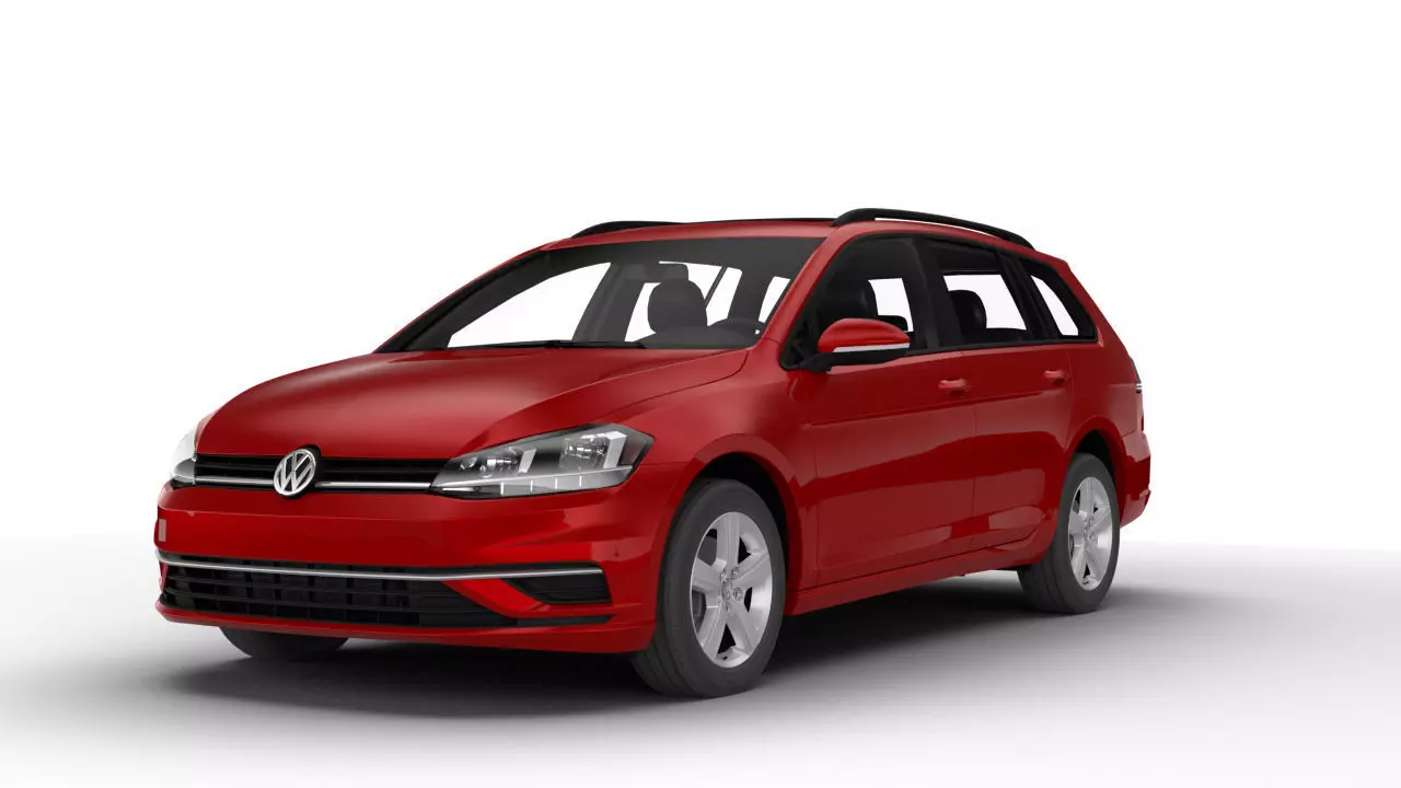 2018 volkswagen golf sportwagen Low-poly 3D model_0