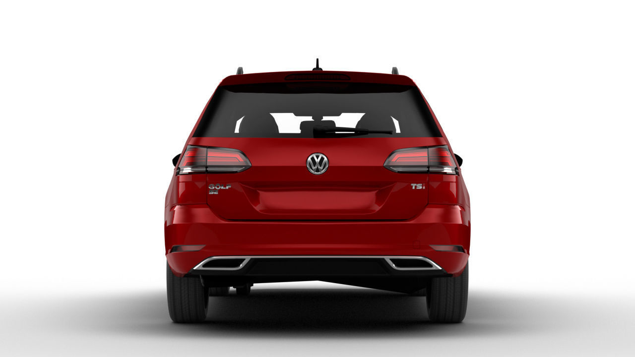 2018 volkswagen golf sportwagen Low-poly 3D model_3