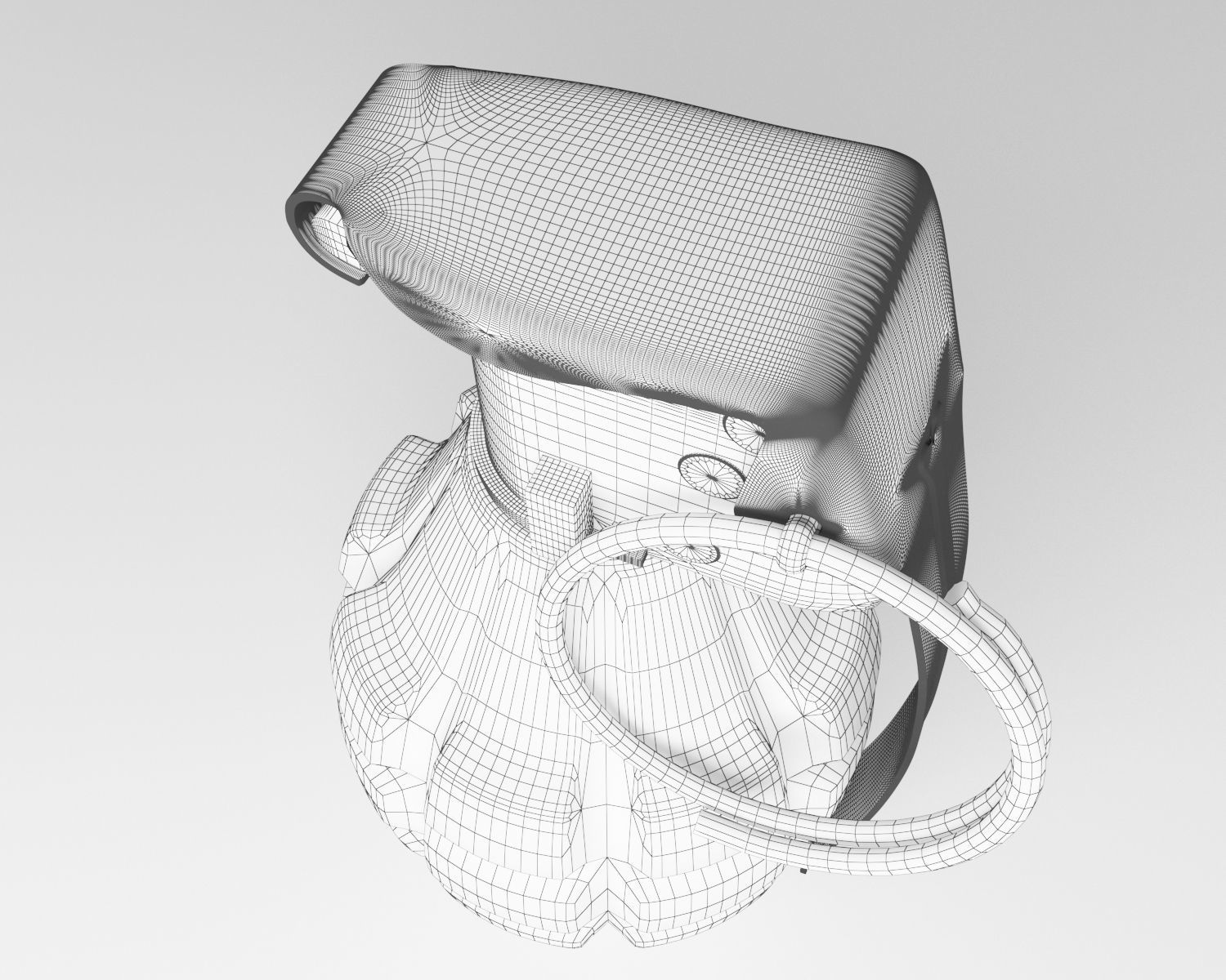 MK2 Grenade - High and Low-poly 3D model_10