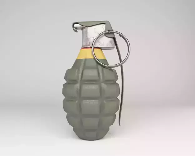 MK2 Grenade - High and Low-poly
