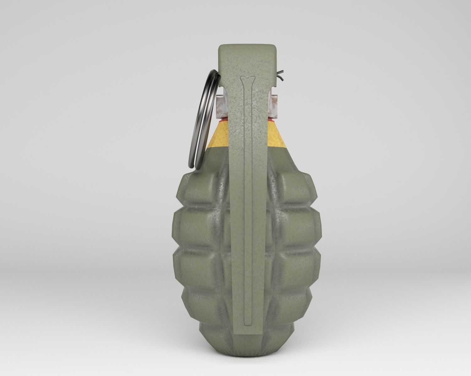 MK2 Grenade - High and Low-poly 3D model_2