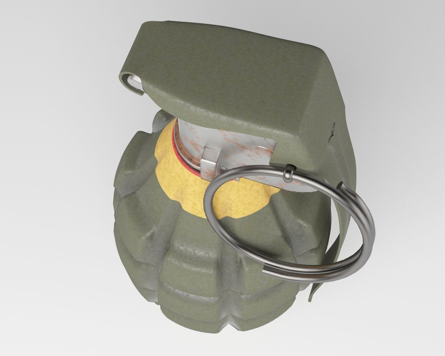 MK2 Grenade - High and Low-poly 3D model_1