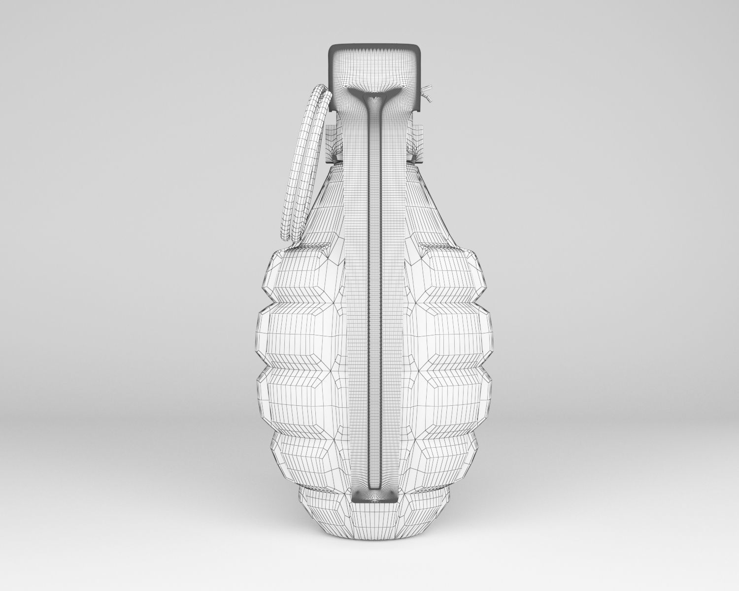 MK2 Grenade - High and Low-poly 3D model_8