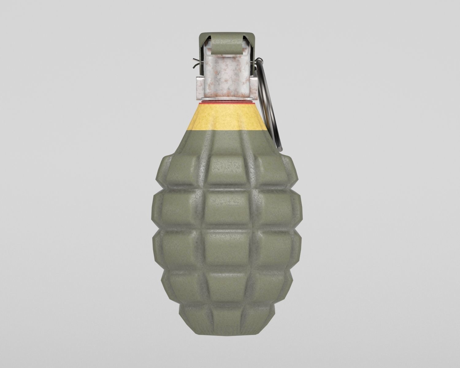MK2 Grenade - High and Low-poly 3D model_5