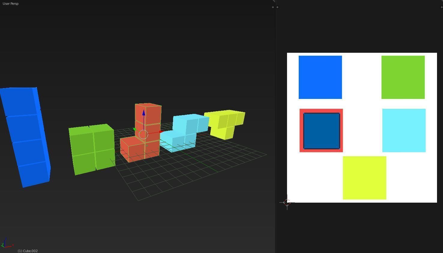 Tetris Assets Low-poly 3D model_3