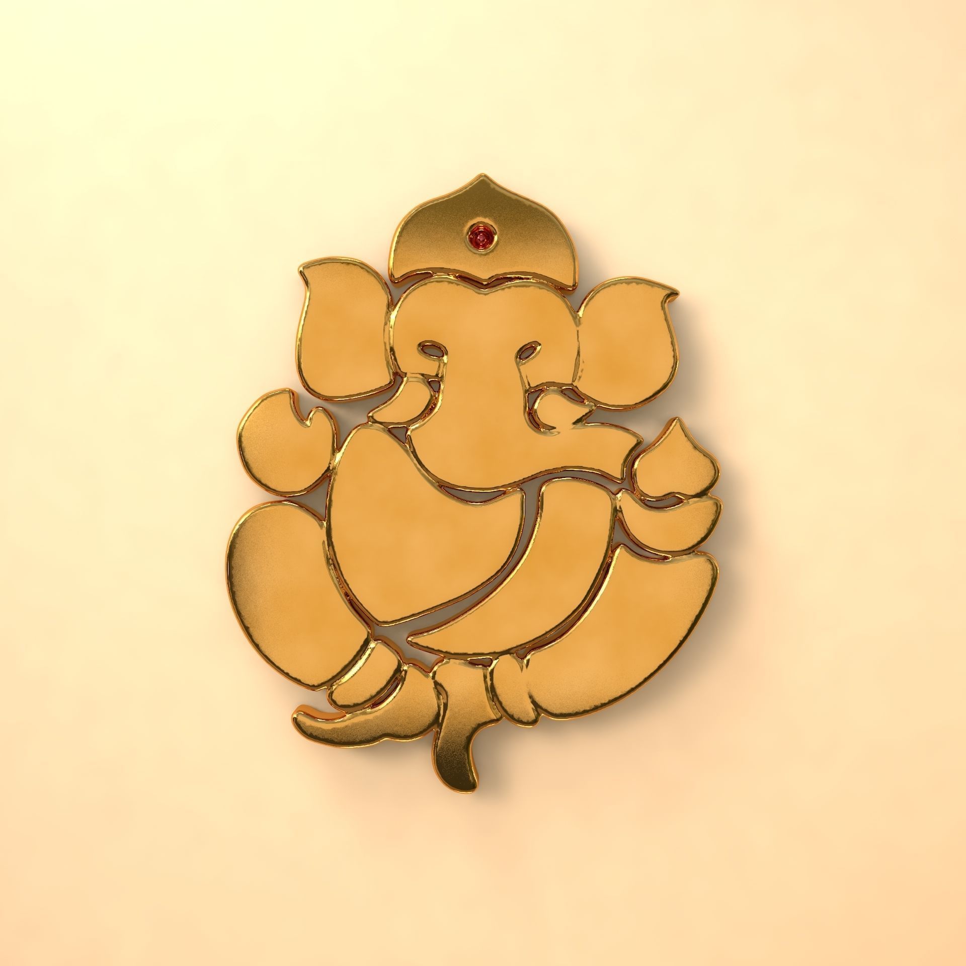 Lord Ganesh - Idol 3D model_1