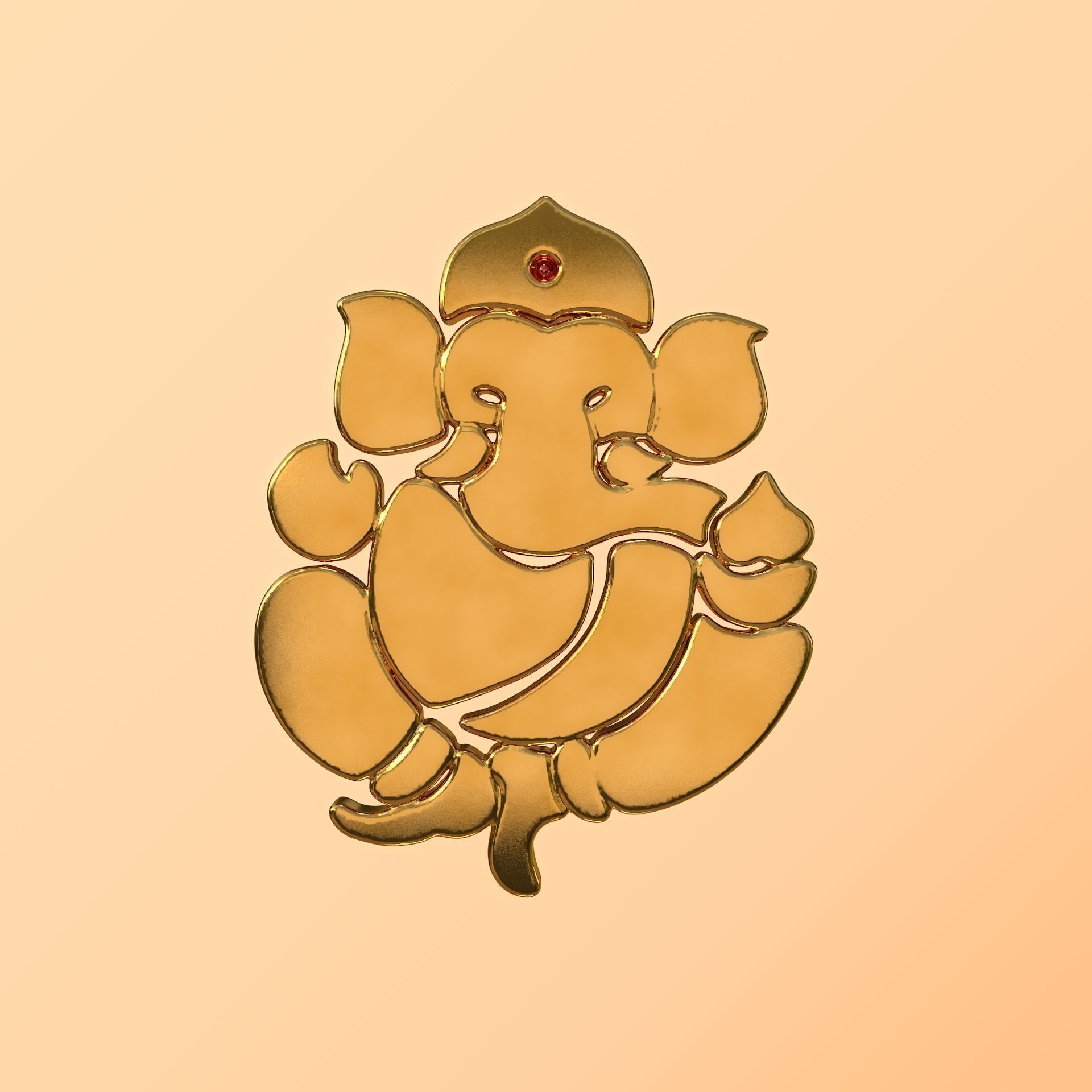 Lord Ganesh - Idol 3D model_3