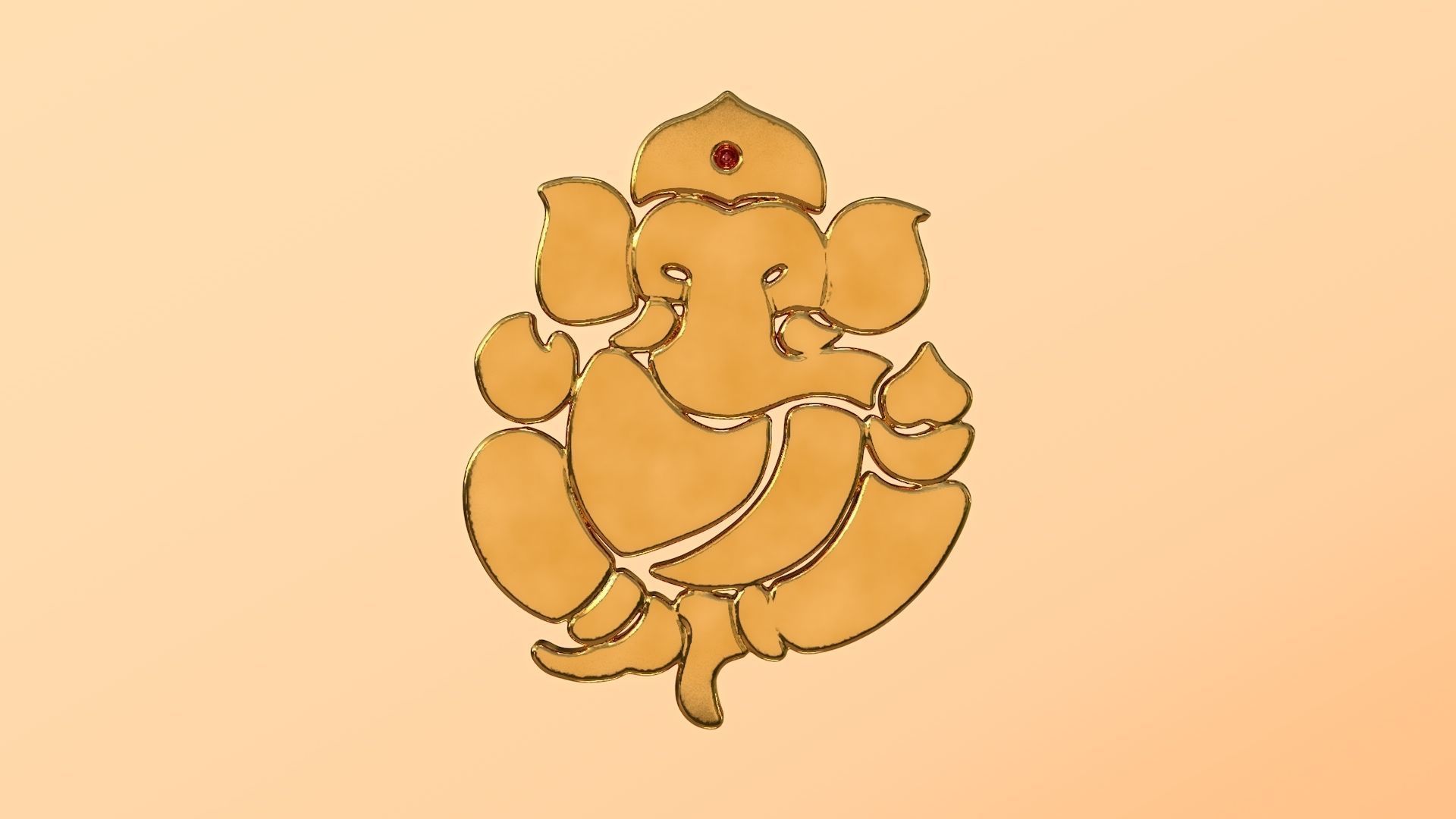 Lord Ganesh - Idol 3D model_2