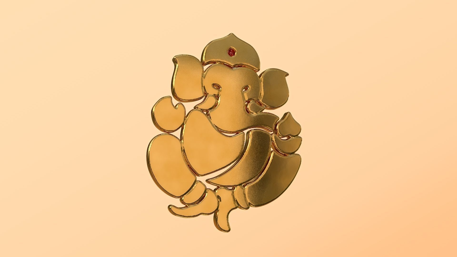 Lord Ganesh - Idol 3D model_5