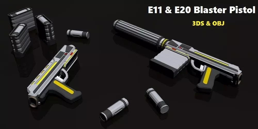 E11 - E20 Blaster Pistols 3D model