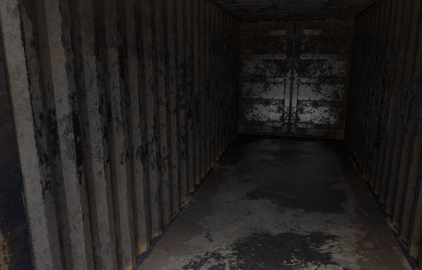 Military Container Pack Low-poly 3D model_4