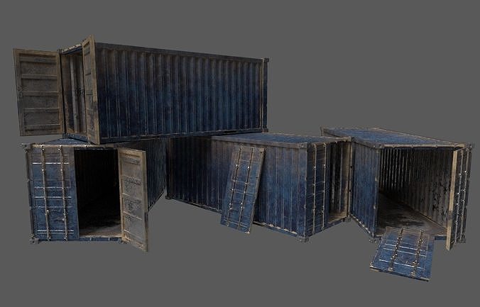 Military Container Pack Low-poly 3D model