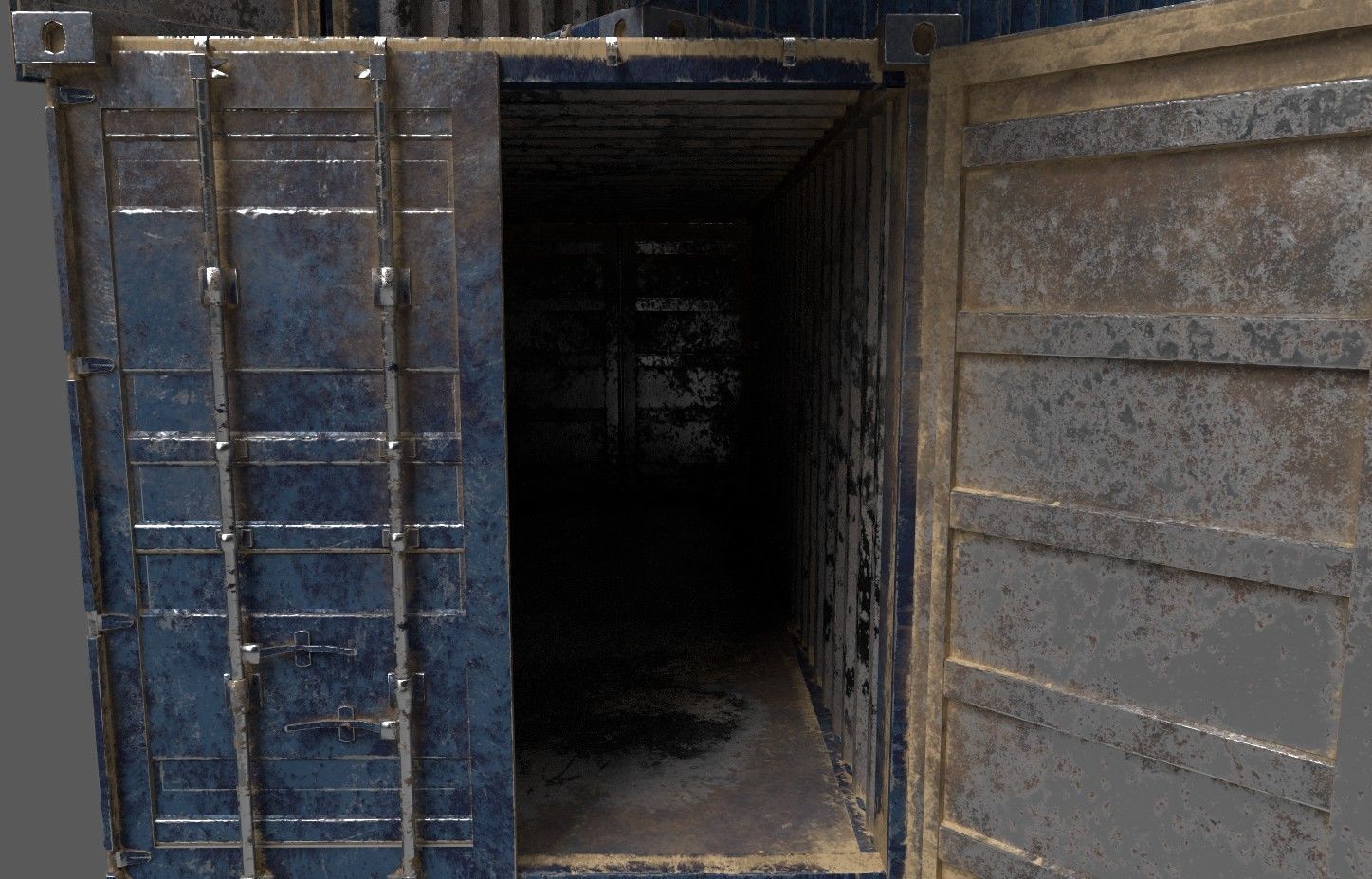 Military Container Pack Low-poly 3D model_3