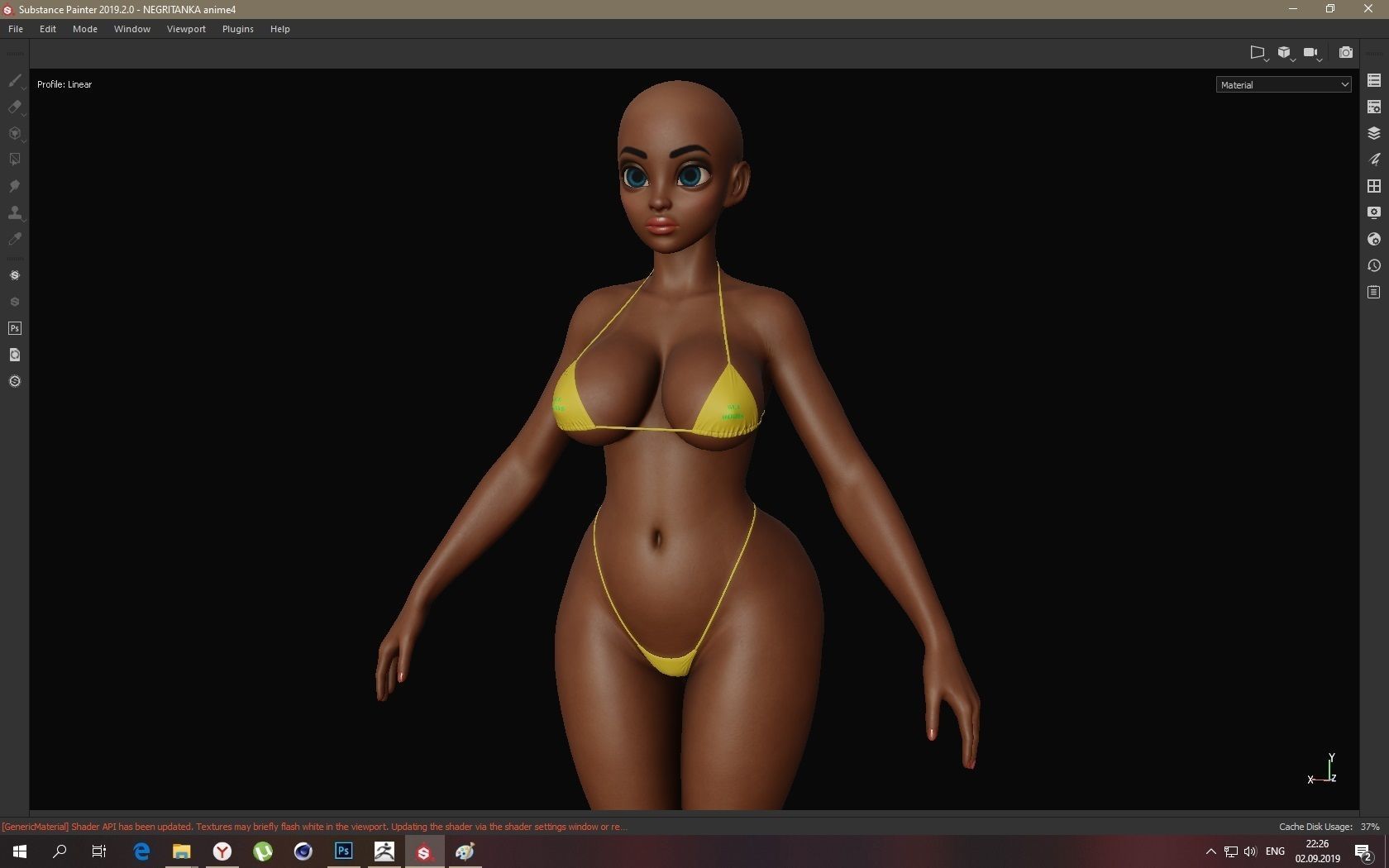3D Santa Claus Girl anime Low-poly 3D model_11