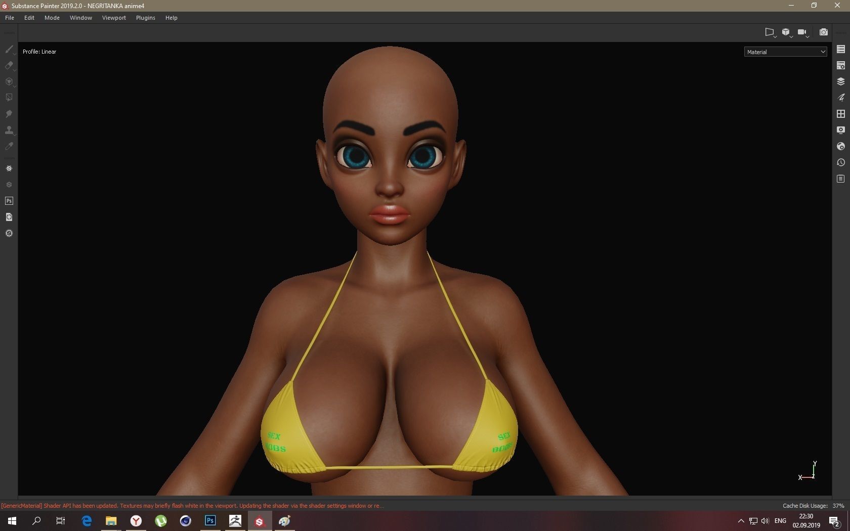 3D Santa Claus Girl anime Low-poly 3D model_8