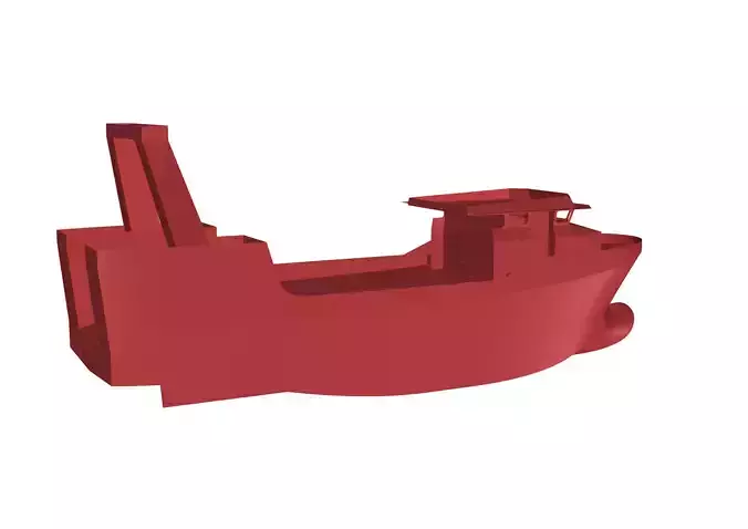 25m steel fishing boat 3D model