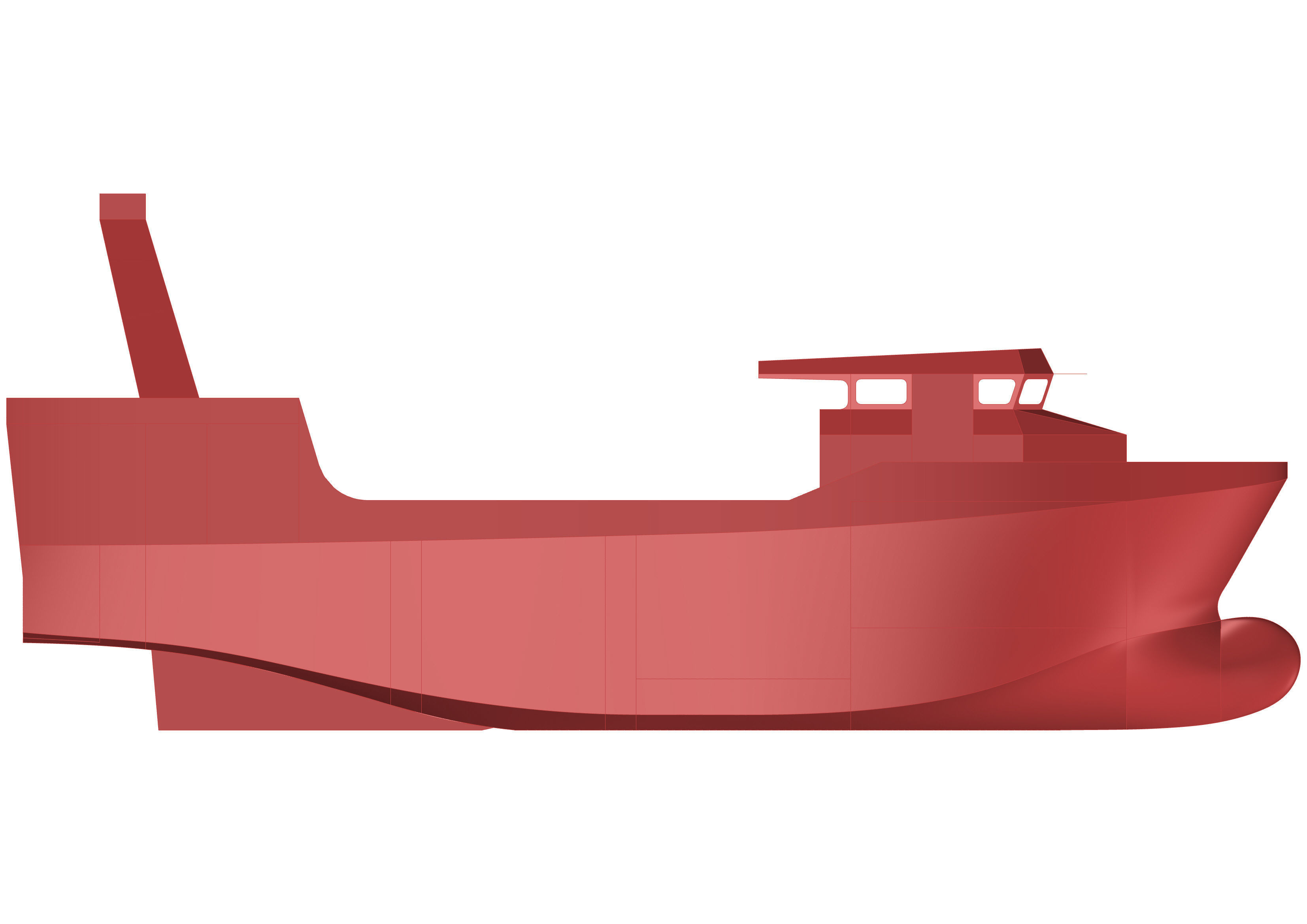 25m steel fishing boat 3D model_2