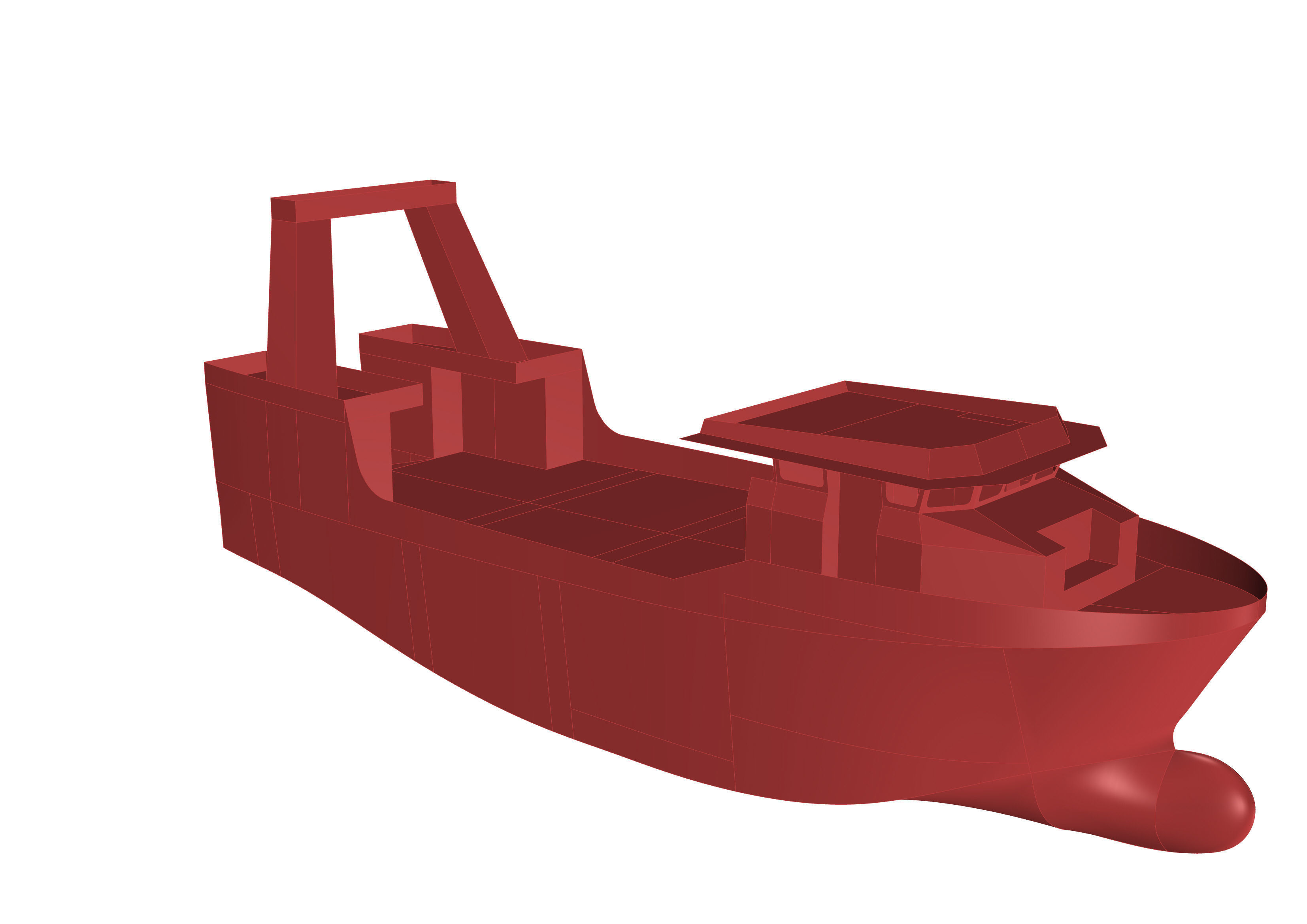 25m steel fishing boat 3D model_4