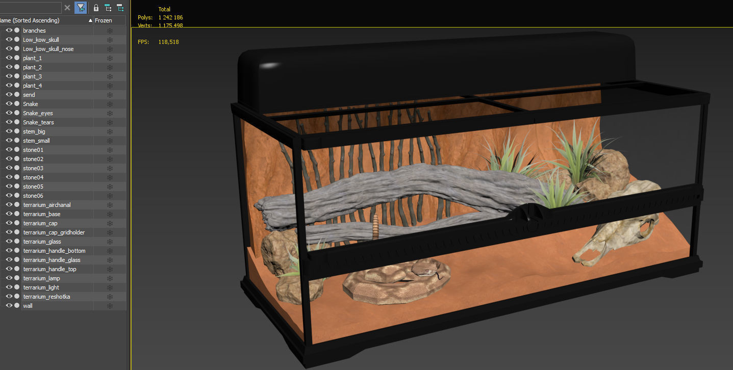 Terrarium Exo-Terra for the snake 3D model_10