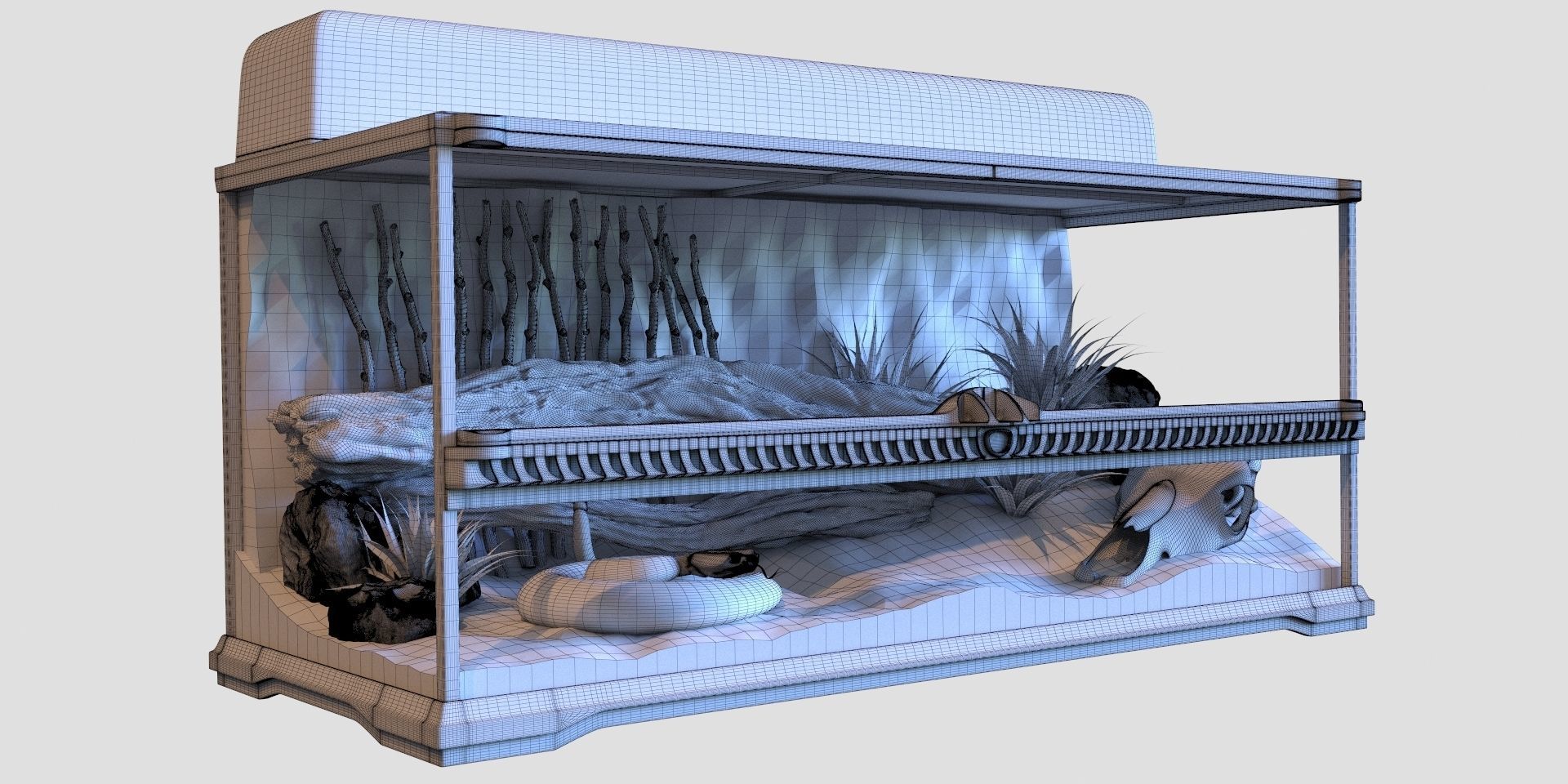 Terrarium Exo-Terra for the snake 3D model_11