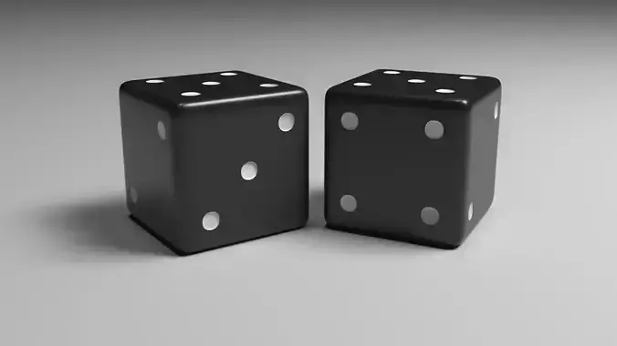 Dice Black and White