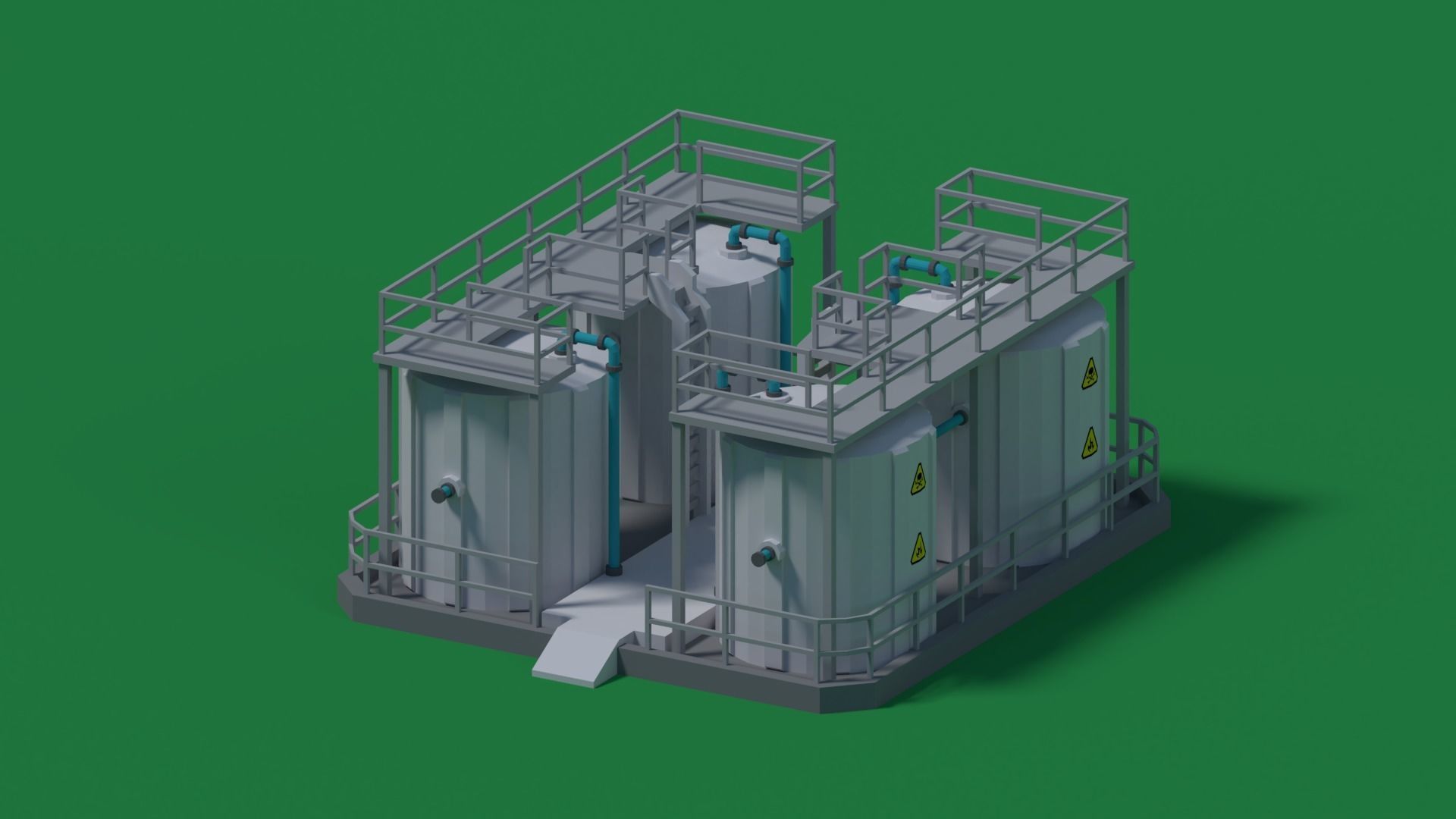 Fuel Tank 4-X Free low-poly 3D model_7